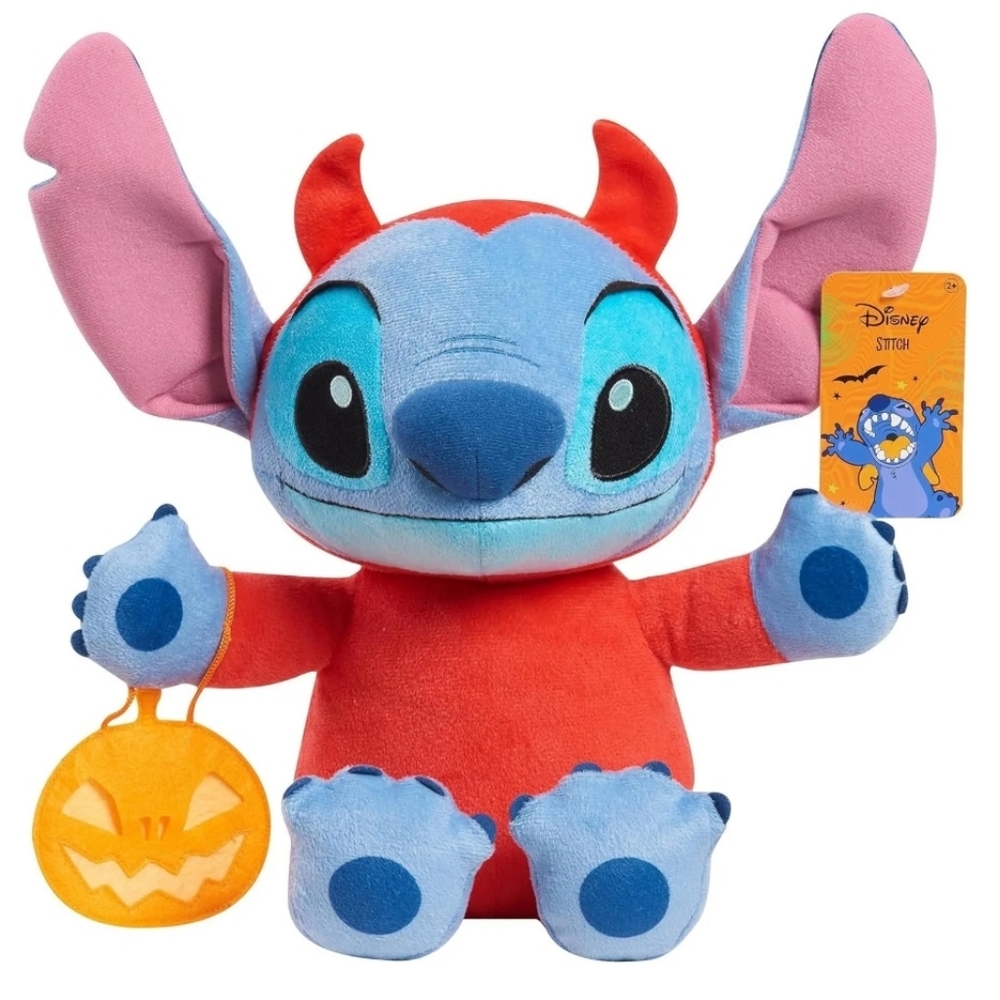 Disney Halloween Stitch Plush in Blue and Red